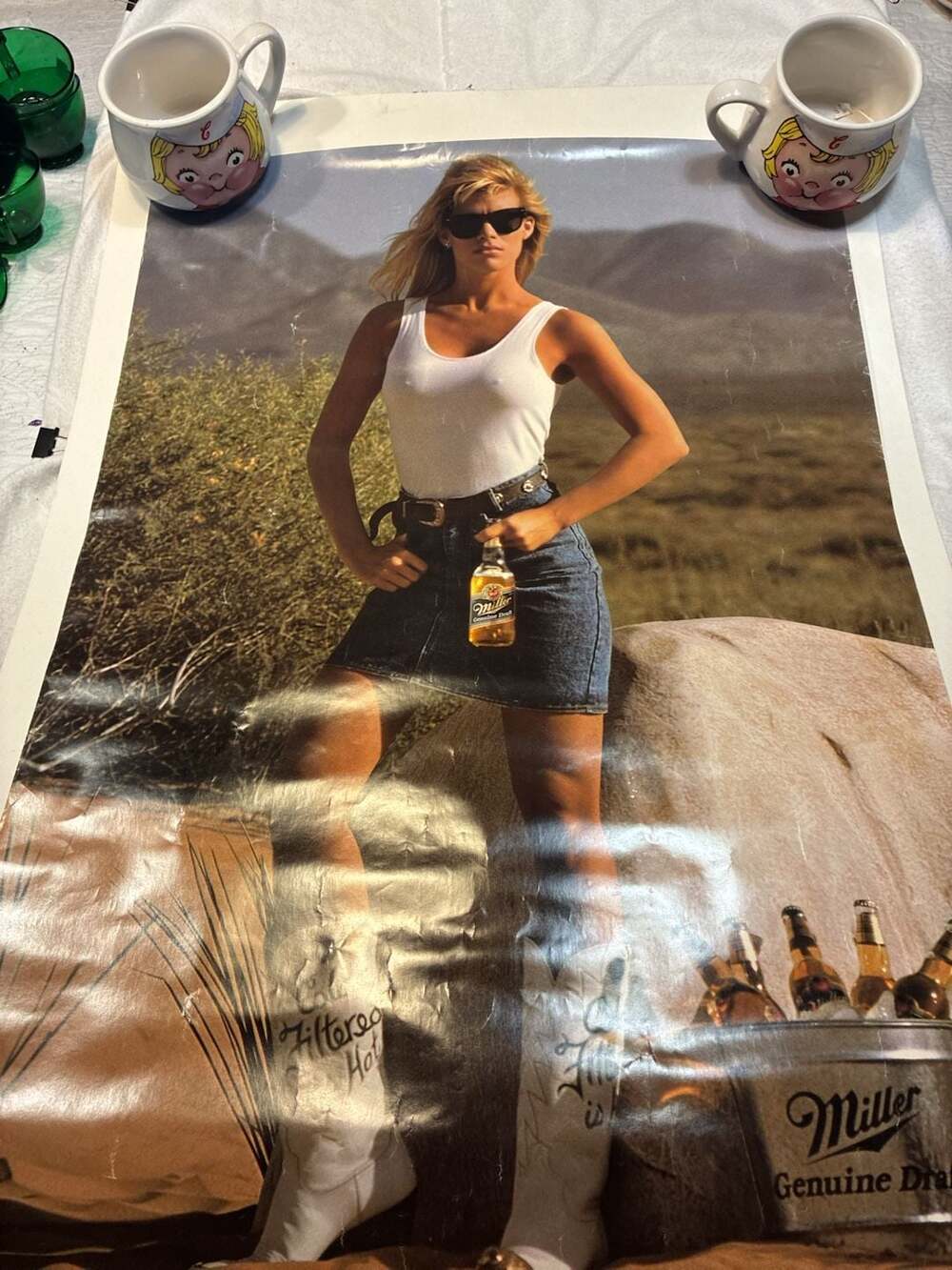 Vintage 1990s Miller Genuine Draft Beer Promotional Poster
